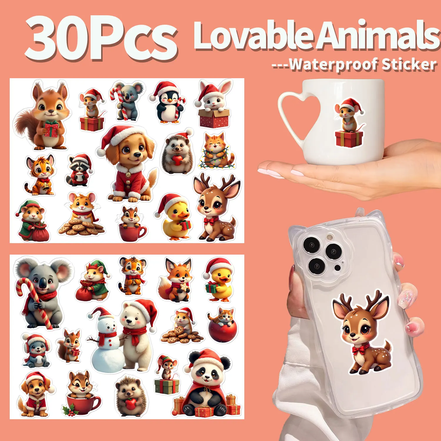 30 шт./компл. нерегулярные рождественские милые животные водонепроницаемые наклейки многоразовые/без остатков DlY ремесленный декор фестиваль этикетка для скрапбукинга
30 шт./компл. нерегулярные рождественские милые животные водонепроницаемые наклейки многоразовые/без остатков DlY ремесленный декор фестиваль этикетка для скрапбукинга