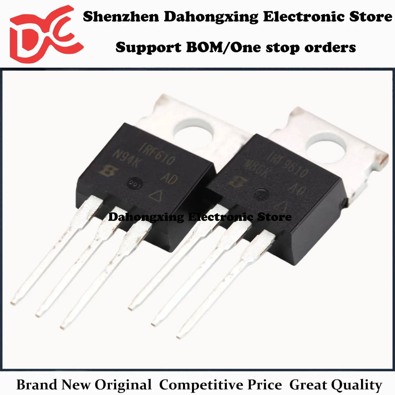 New Original 10Pairs IRF610 + IRF9610 TO-220 Audio Amplifier Transistor Electronic Components Great Quality
New Original 10Pairs IRF610 + IRF9610 TO-220 Audio Amplifier Transistor Electronic Components Great Quality
