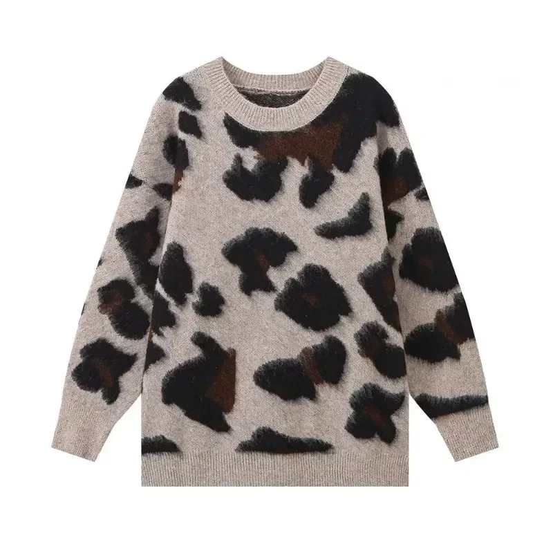 TRAFZR Knit Pullovers Leopard Print O-neck Pullover Vintage Cozy Sweaters Long Sleeve Pullovers Women's Autumn Sweater
TRAFZR Knit Pullovers Leopard Print O-neck Pullover Vintage Cozy Sweaters Long Sleeve Pullovers Women's Autumn Sweater