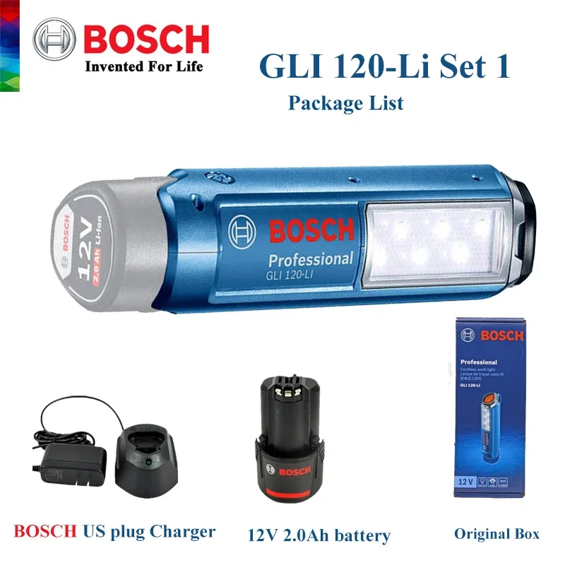BOSCH GLI 120-LI Cordless Work Light 12V Handheld Portable Rechargeable LED Flashlight Adjustable Lamp Rotatable Hook
BOSCH GLI 120-LI Cordless Work Light 12V Handheld Portable Rechargeable LED Flashlight Adjustable Lamp Rotatable Hook