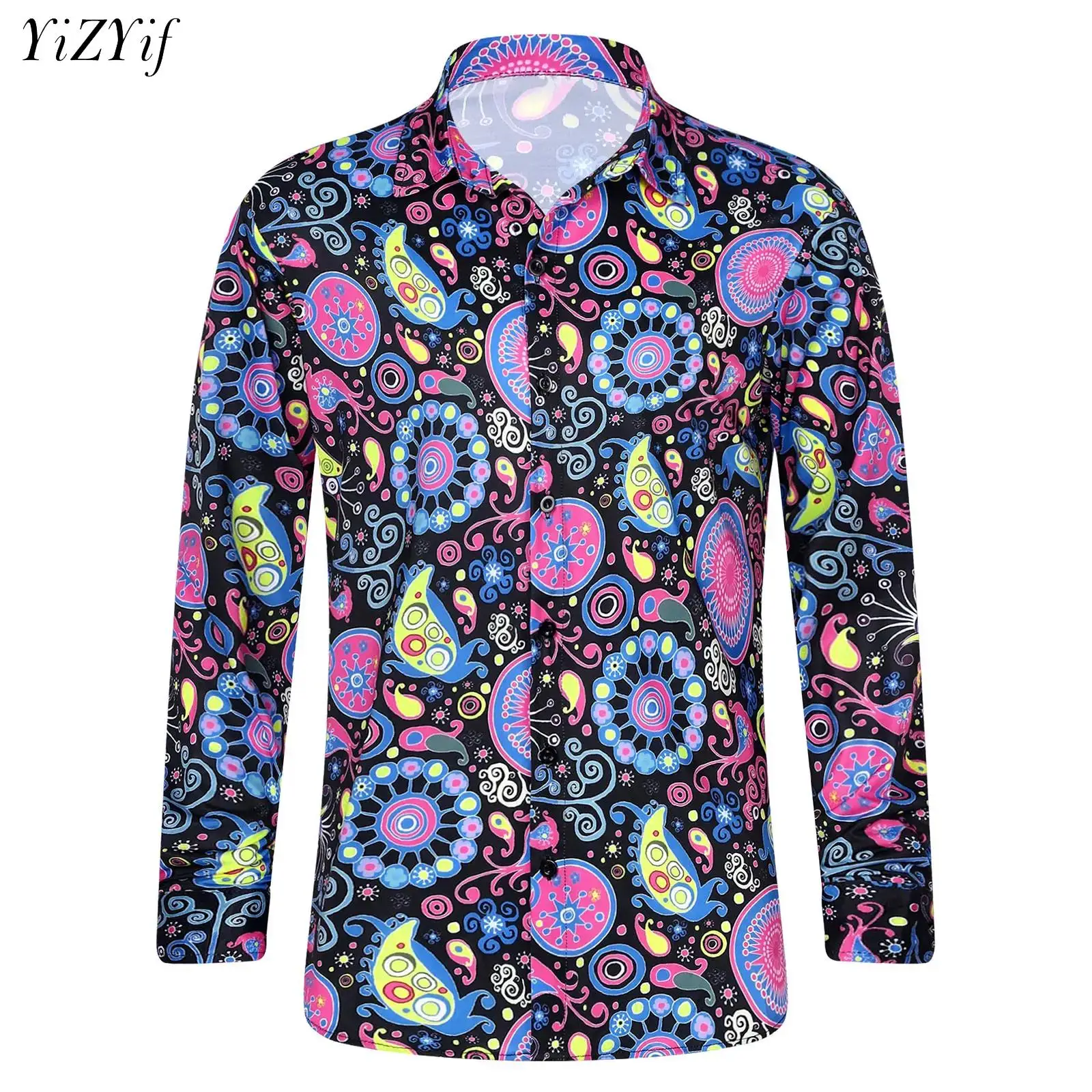 Vintage Floral Print Shirts Mens 60/70/80/90s Disco Party Performance Tops Casual Turn-Down Collar Long Sleeve Button Shirt
Vintage Floral Print Shirts Mens 60/70/80/90s Disco Party Performance Tops Casual Turn-Down Collar Long Sleeve Button Shirt