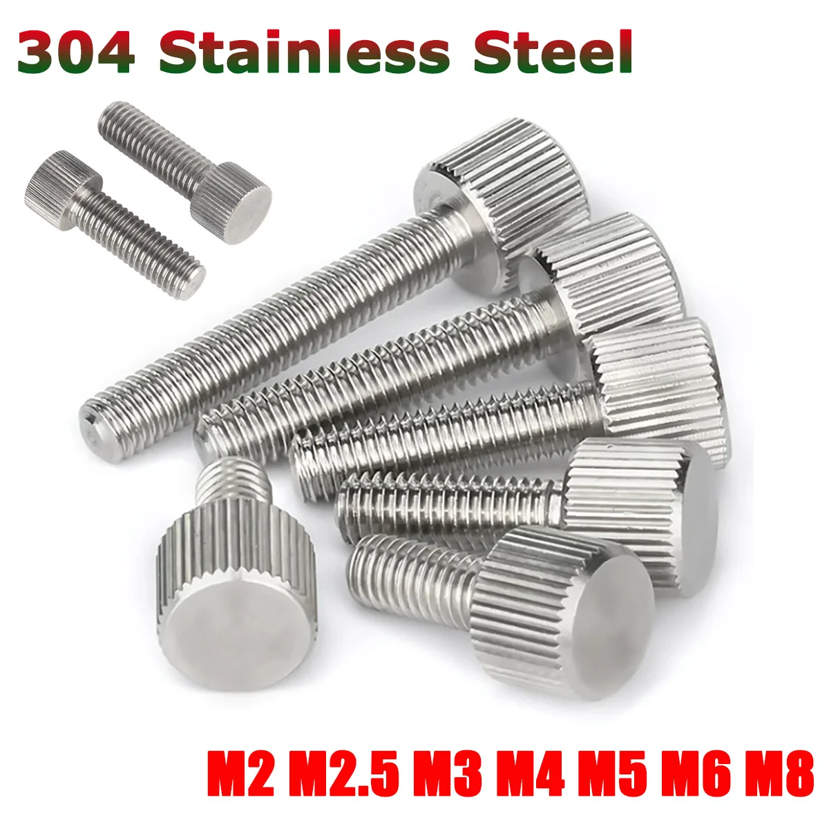 10/20pc 304 Stainless Steel Thumb Screws M2 M2.5 M3 M4 M5 M6 M8 Small Flat Round Head Knurled Head Manual Adjustment Screw Bolts
10/20pc 304 Stainless Steel Thumb Screws M2 M2.5 M3 M4 M5 M6 M8 Small Flat Round Head Knurled Head Manual Adjustment Screw Bolts