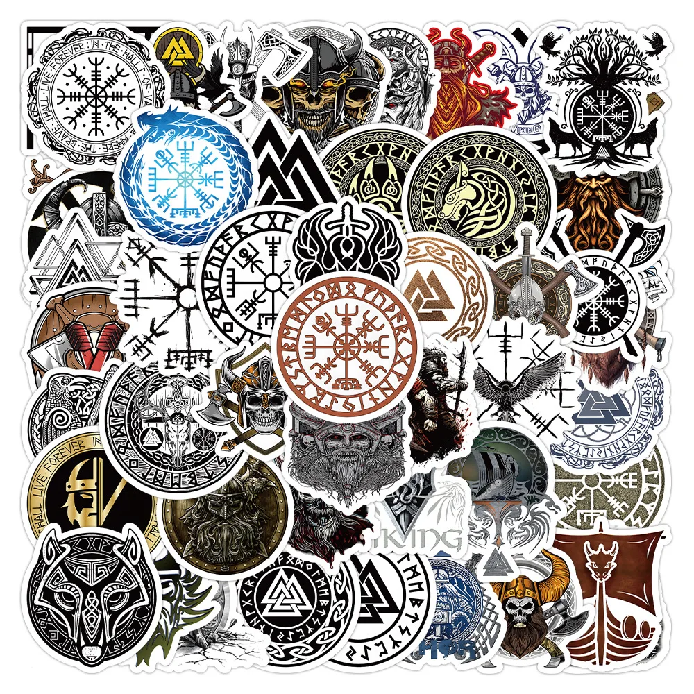 10/50PCS Viking Pirate Logo Viking Totem Aegishjalmur Valknut Axe Knife Helmet Doodle Decorative Waterproof Sticker Kids Toy
10/50PCS Viking Pirate Logo Viking Totem Aegishjalmur Valknut Axe Knife Helmet Doodle Decorative Waterproof Sticker Kids Toy