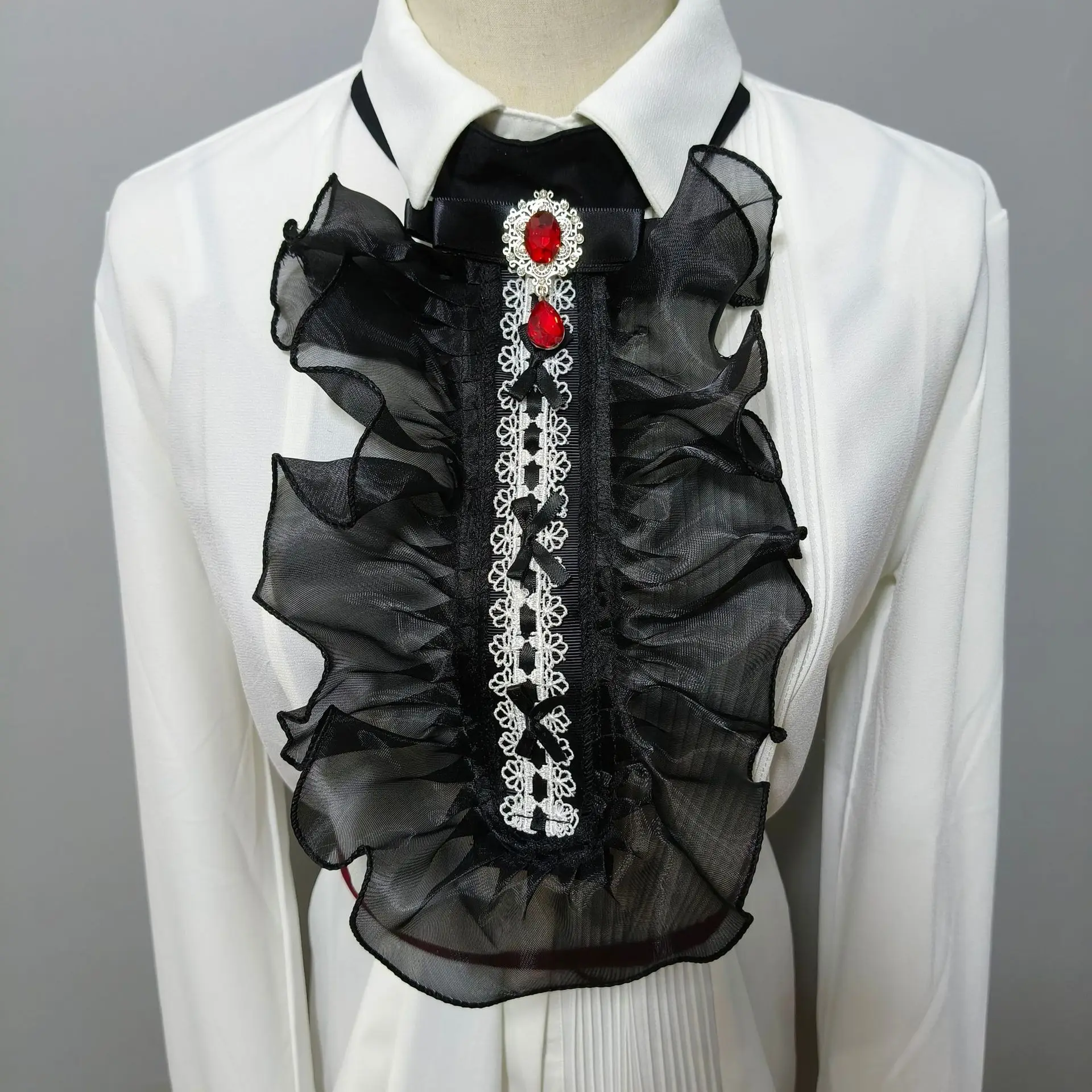 Court Style Yarn Material False Collar Aristocratic Black Pleated British Women's Clothing Accessories Detachable Collars BowTie
Court Style Yarn Material False Collar Aristocratic Black Pleated British Women's Clothing Accessories Detachable Collars BowTie