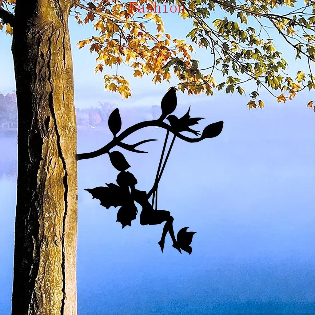 Swing Elf on Branch Steel Silhouette Metal Wall Hanging Art Home Garden Yard Patio Outdoor Statue Stake Decoration Birthdays Wal
Swing Elf on Branch Steel Silhouette Metal Wall Hanging Art Home Garden Yard Patio Outdoor Statue Stake Decoration Birthdays Wal