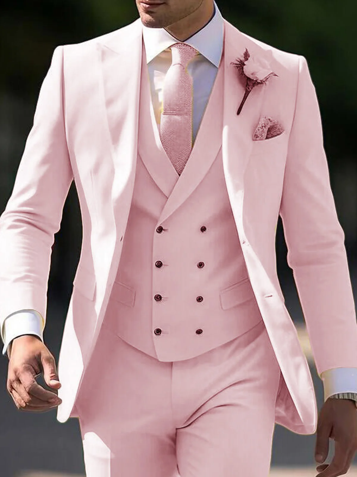 Свадебный мужской костюм Slim Fit, однотонный смокинг, костюм из трех предметов для мужчин, повседневный пиджак и брюки и двубортный жилет Ternos Para Hombre
Свадебный мужской костюм Slim Fit, однотонный смокинг, костюм из трех предметов для мужчин, повседневный пиджак и брюки и двубортный жилет Ternos Para Hombre