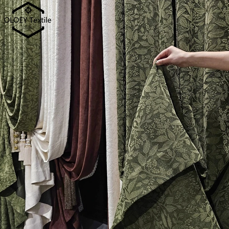Luxury Antique European Green Chenille Jacquard Curtains for Villa Living Room Bedroom High Grade Blackout Drapes New Custom
Luxury Antique European Green Chenille Jacquard Curtains for Villa Living Room Bedroom High Grade Blackout Drapes New Custom