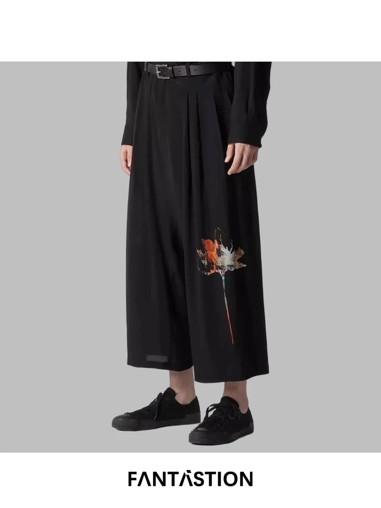 FANTASTION Original flower pleated cropped pants unisex loose oversized wide-leg trousers with elastic waist dark style pants
FANTASTION Original flower pleated cropped pants unisex loose oversized wide-leg trousers with elastic waist dark style pants