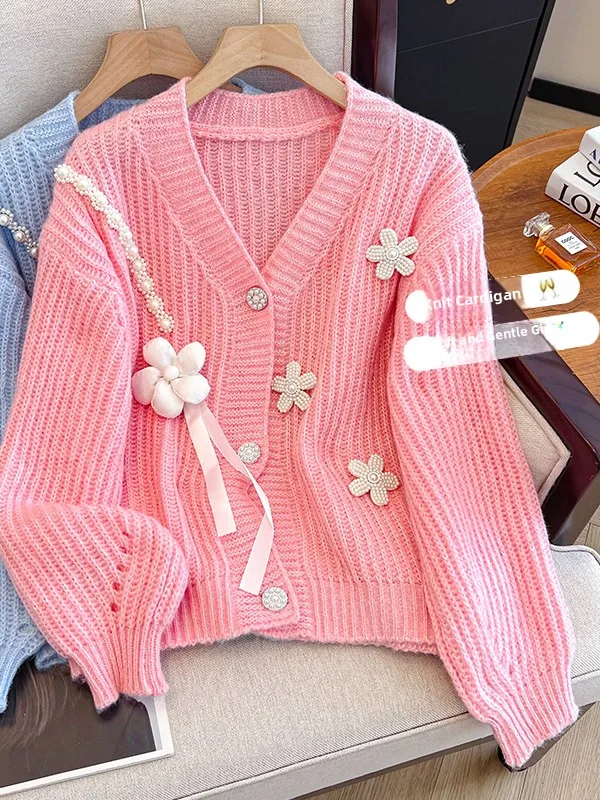 plus Size Women's Casual Loose Knitted Sweater Cardigan Spring New Style Elegant Bead Design Thickened Long Sleeve V-Neck
plus Size Women's Casual Loose Knitted Sweater Cardigan Spring New Style Elegant Bead Design Thickened Long Sleeve V-Neck