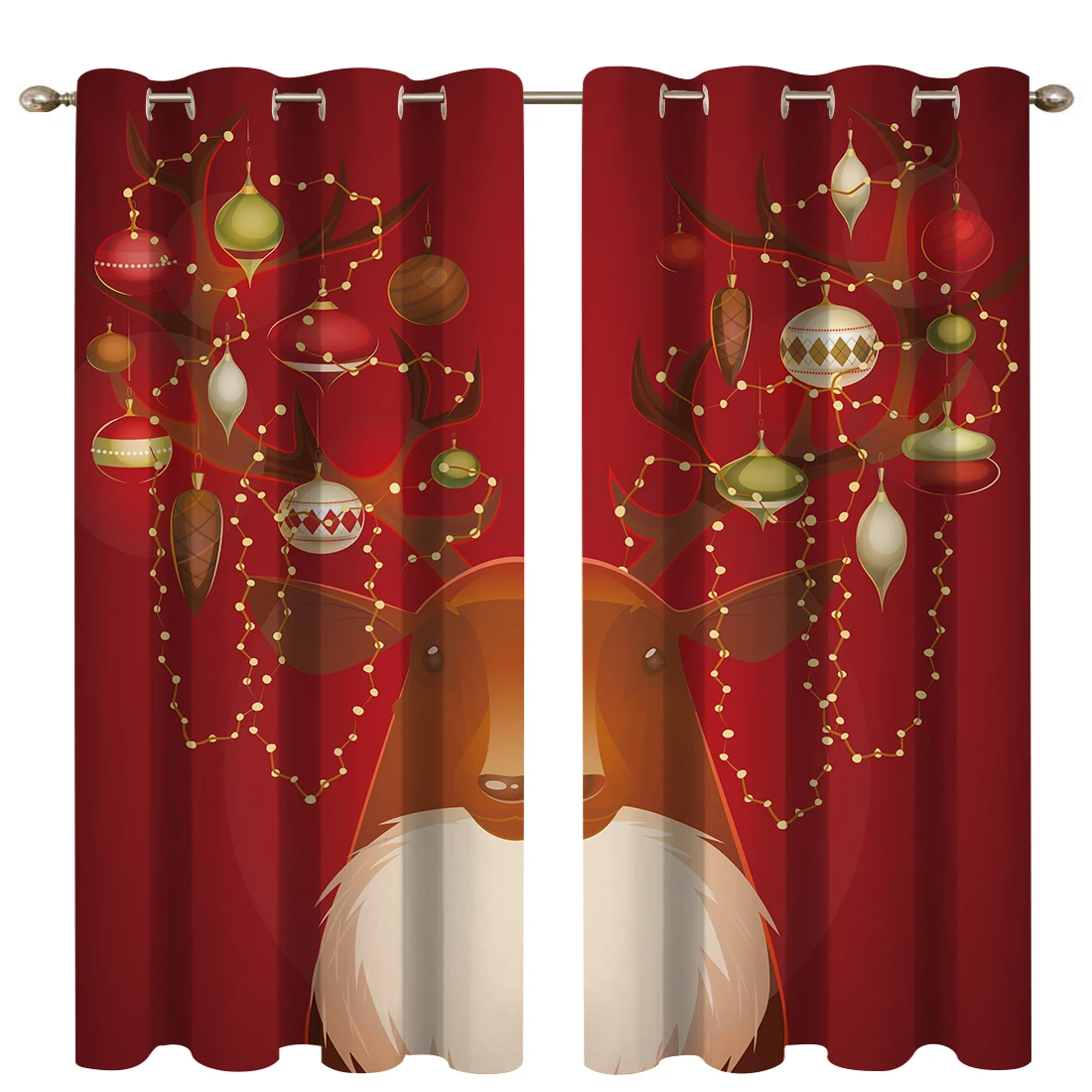 2 Pcs/set Christmas Antelope Thickened Cloth Curtain Nordic Window Blackout Curtains for Bedroom and Living Room
2 Pcs/set Christmas Antelope Thickened Cloth Curtain Nordic Window Blackout Curtains for Bedroom and Living Room