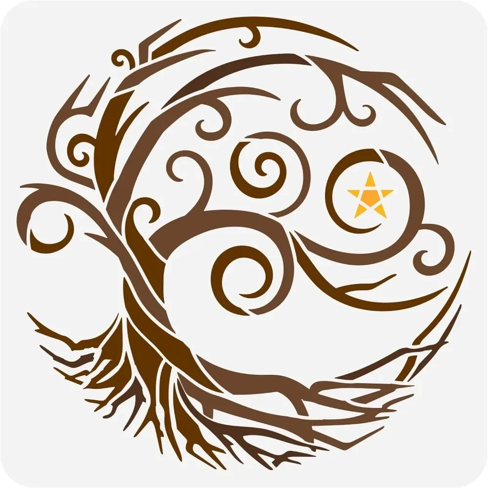 Tree of Life Template 11.8x11.8 inch Starry Night Tree of Life template Plastic Tree Star pattern template can be reused
Tree of Life Template 11.8x11.8 inch Starry Night Tree of Life template Plastic Tree Star pattern template can be reused