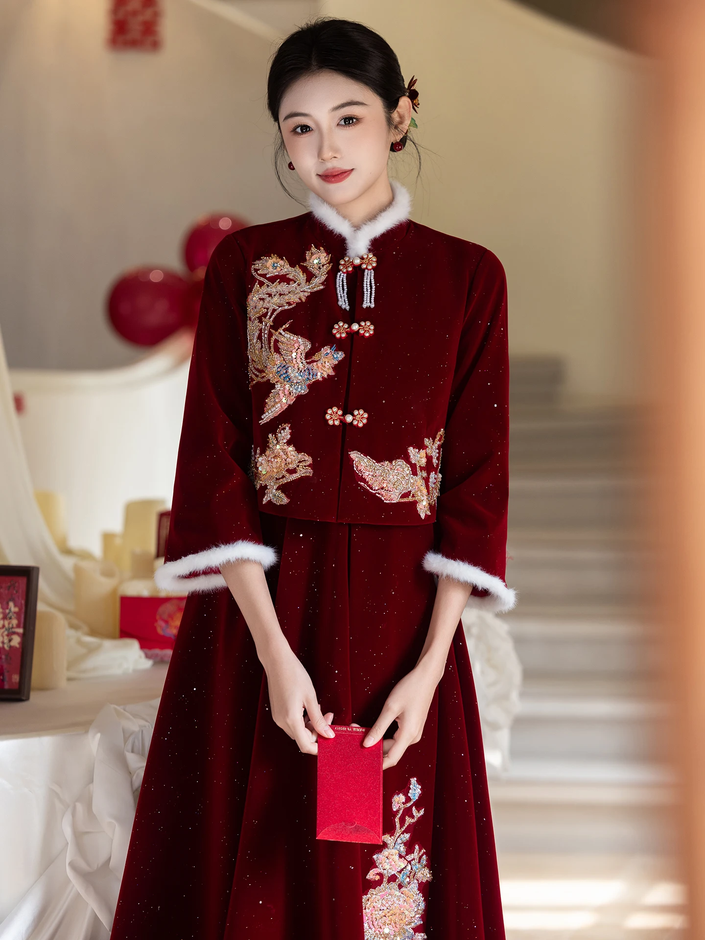 Wedding Dr New 2025 Large Size Materni Qipao Cusizable Chinese Sle Wedding Gown Long Sve High Waist A-Line Skirt
Wedding Dr New 2025 Large Size Materni Qipao Cusizable Chinese Sle Wedding Gown Long Sve High Waist A-Line Skirt