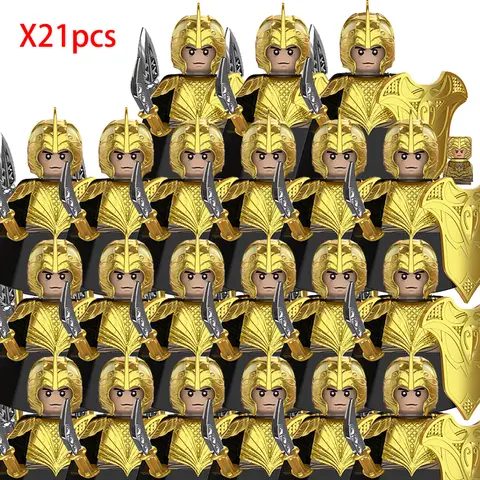 Lord Rings Elves Orcs Army Dwarf Rohan Mini Action Toy Figures Building Blocks Assembly Toys for Kids Birthday Gift