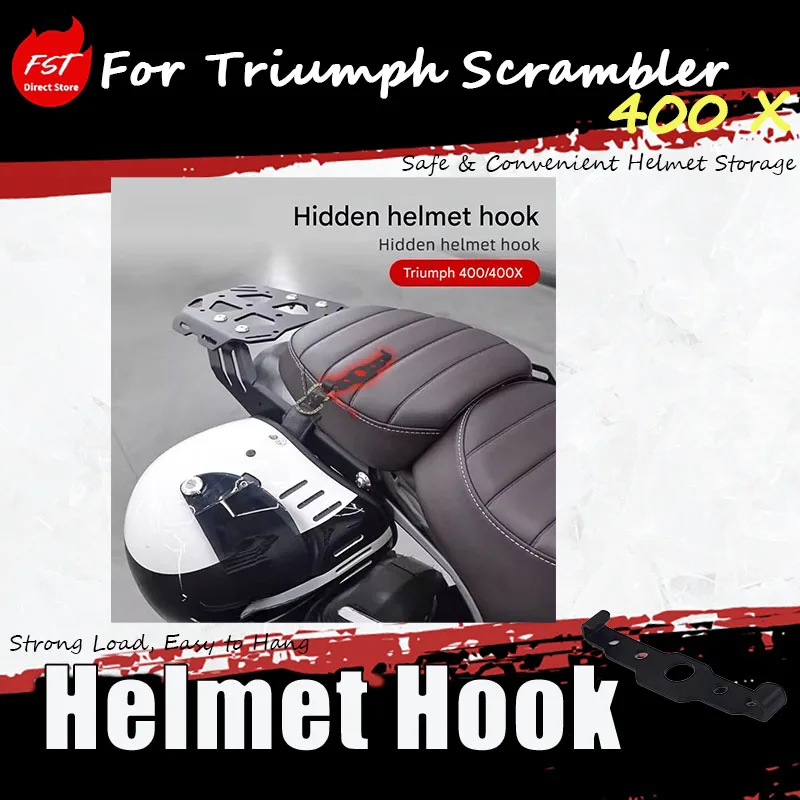 For the Triumph Scrambler 400 X, the hidden helmet lock anti-theft hook fixing accessory is available for customization.
For the Triumph Scrambler 400 X, the hidden helmet lock anti-theft hook fixing accessory is available for customization.