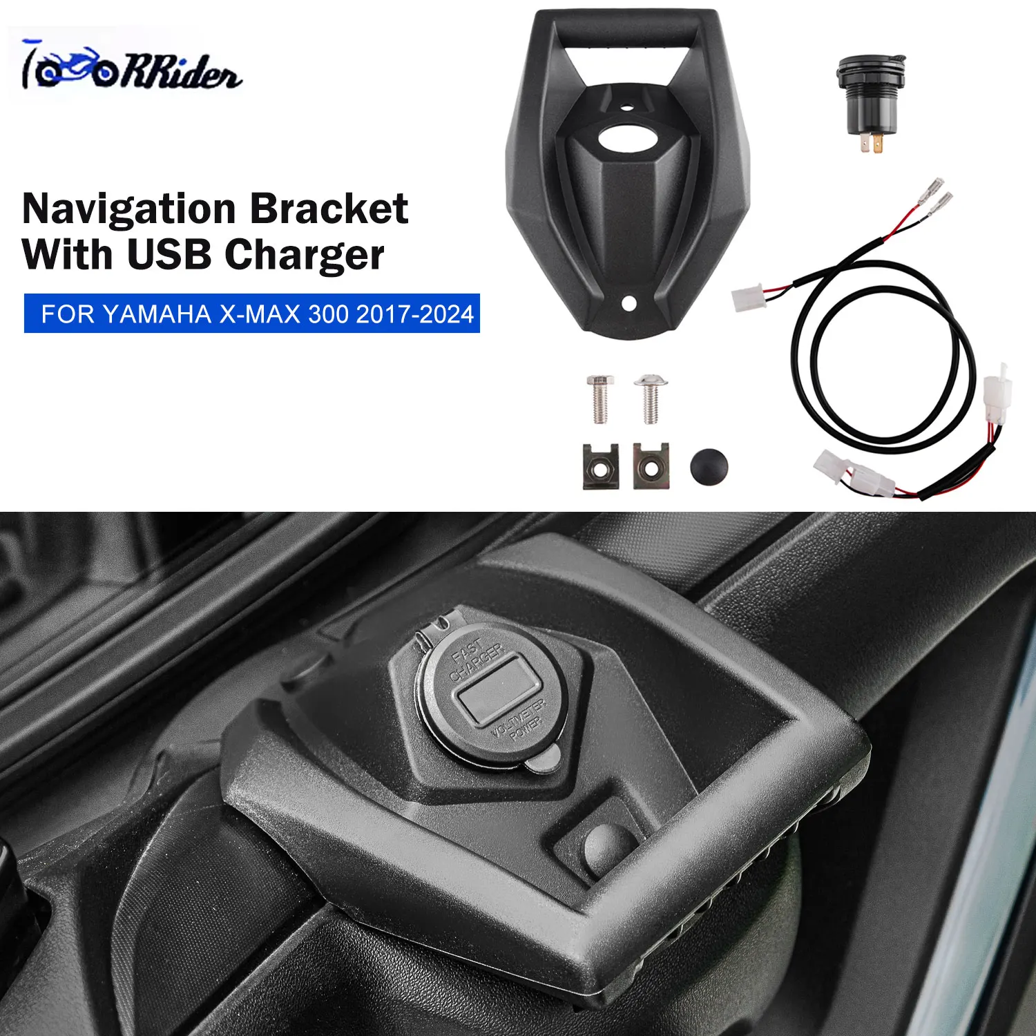 X-MAX300 Motorcycle Navigation Bracket with Usb Socket Charging Port Holder for Yamaha X-MAX XMAX 300 2017-2024 Accessories
X-MAX300 Motorcycle Navigation Bracket with Usb Socket Charging Port Holder for Yamaha X-MAX XMAX 300 2017-2024 Accessories
