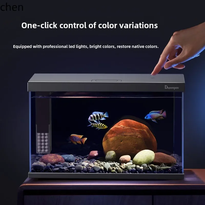 YG-12 ecological small fish tank living room ultra-white glass small desktop aquarium lazy self-circulation free water change
YG-12 ecological small fish tank living room ultra-white glass small desktop aquarium lazy self-circulation free water change