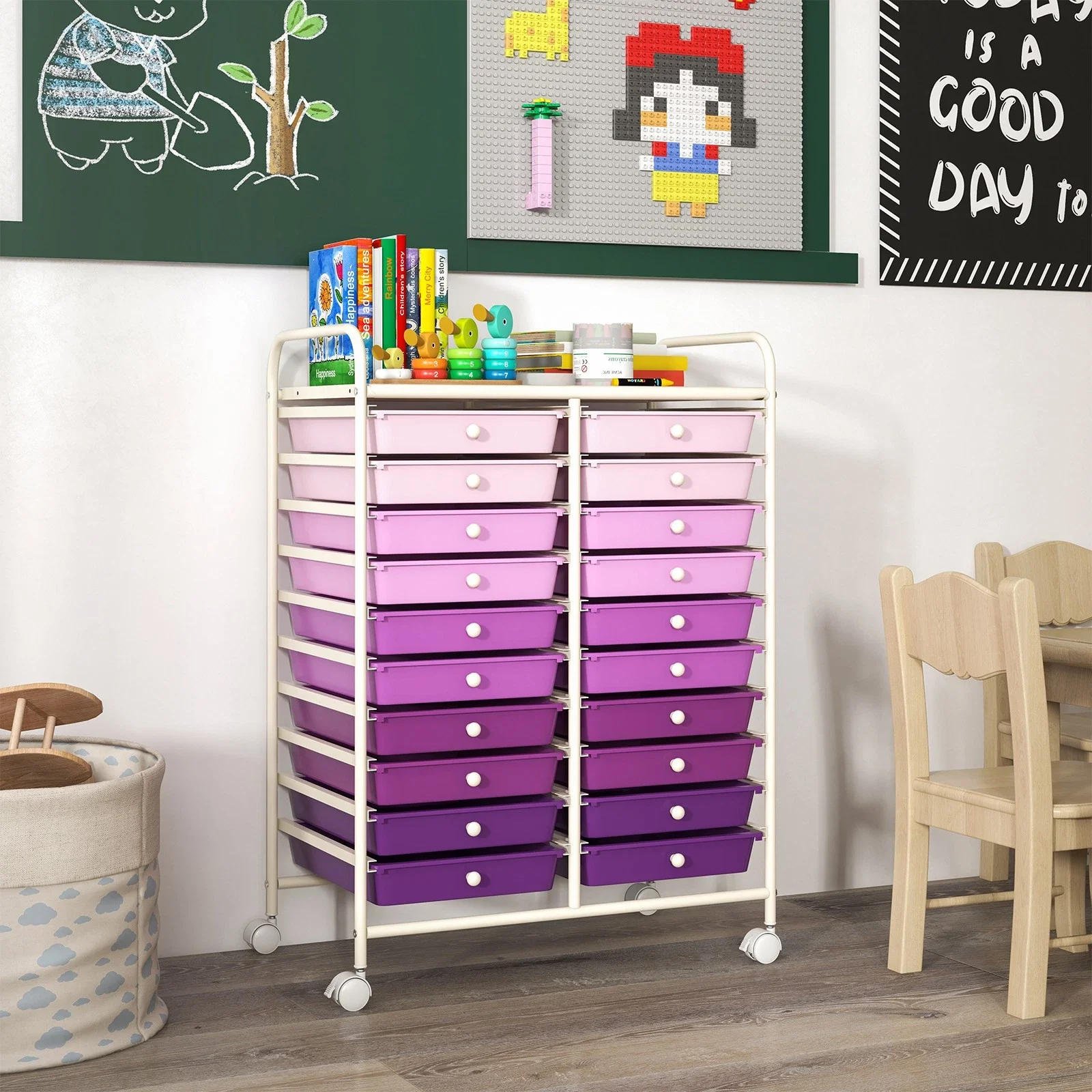 20 Drawers Rolling Storage Cart Art Craft Organizer on Wheels Multipurpose
20 Drawers Rolling Storage Cart Art Craft Organizer on Wheels Multipurpose