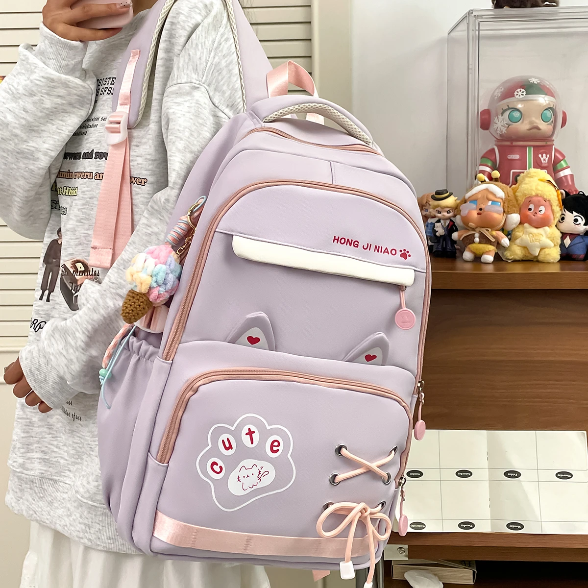 Cute Cat Women Backpacks Waterproof Multi-Pocket Nylon School Backpack for Student Teen Girls Kawaii Laptop Book Pack Mochilas
Cute Cat Women Backpacks Waterproof Multi-Pocket Nylon School Backpack for Student Teen Girls Kawaii Laptop Book Pack Mochilas