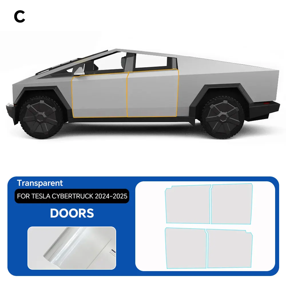 For Tesla Cybertruck 2024-UP TPU Bumper Hood Scratch-Resistant Self-Healing Paint Protection Film Invisible Pre-cut PPF Kit
For Tesla Cybertruck 2024-UP TPU Bumper Hood Scratch-Resistant Self-Healing Paint Protection Film Invisible Pre-cut PPF Kit