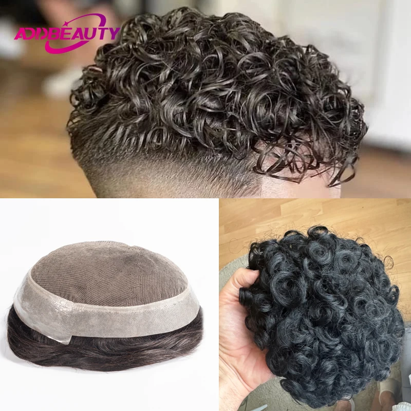 Curly Men's Capillary Prosthesis 100% Real Human Hair System Replacement Swiss Lace PU Man Toupee Water Curly Hair Prosthesis
Curly Men's Capillary Prosthesis 100% Real Human Hair System Replacement Swiss Lace PU Man Toupee Water Curly Hair Prosthesis
