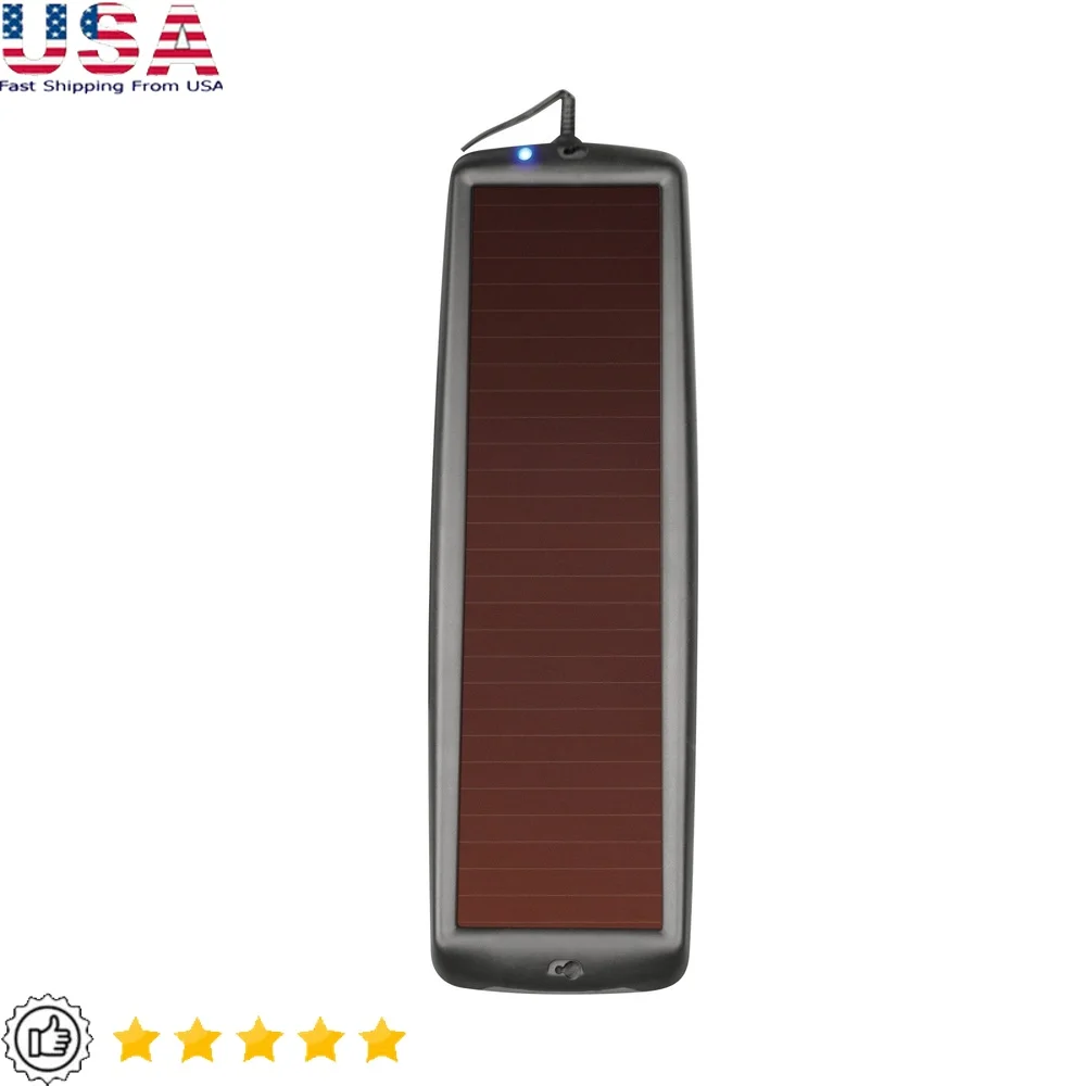 Amorphous Solar Panel Maintainer 1.8W Efficient 12V Battery Charger with Blocking Diode LED Indicator Alligator Clips E-Z
Amorphous Solar Panel Maintainer 1.8W Efficient 12V Battery Charger with Blocking Diode LED Indicator Alligator Clips E-Z