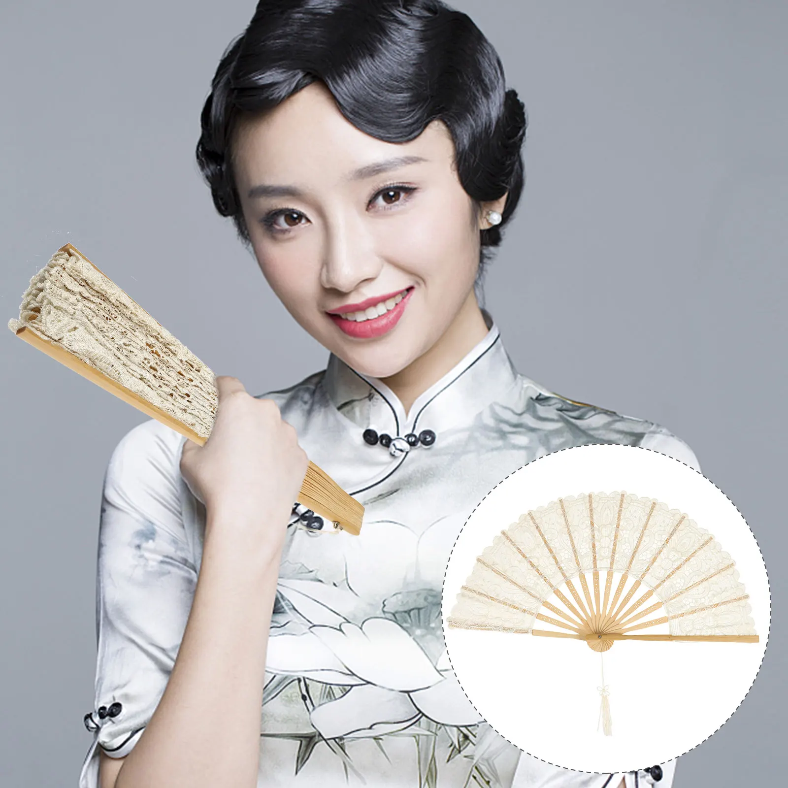 1pc Lace Folding Fan Elegant Chinese Style Decorative Folding Fan Cooling Fan for Wedding Party Birthday Dance Stage Props
1pc Lace Folding Fan Elegant Chinese Style Decorative Folding Fan Cooling Fan for Wedding Party Birthday Dance Stage Props