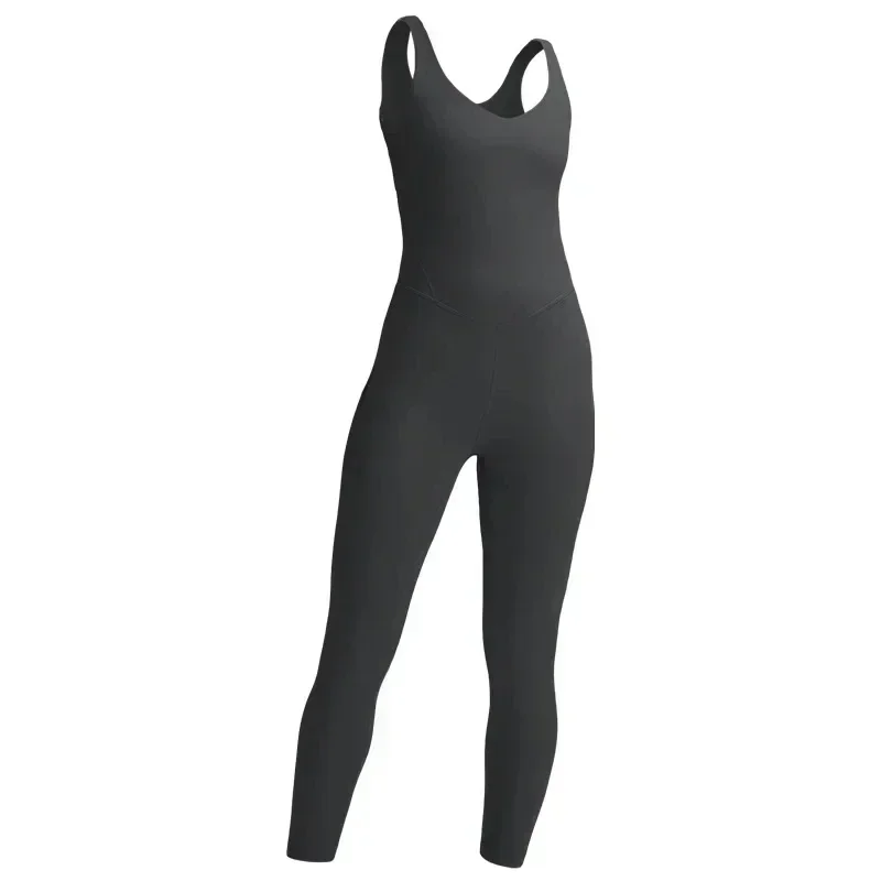 Yoga Suit Jumpsuit Double-sided Brushed High Elastic Women's Sports Jumpsuit Long Pants Tank Top Tight Fitting
Yoga Suit Jumpsuit Double-sided Brushed High Elastic Women's Sports Jumpsuit Long Pants Tank Top Tight Fitting