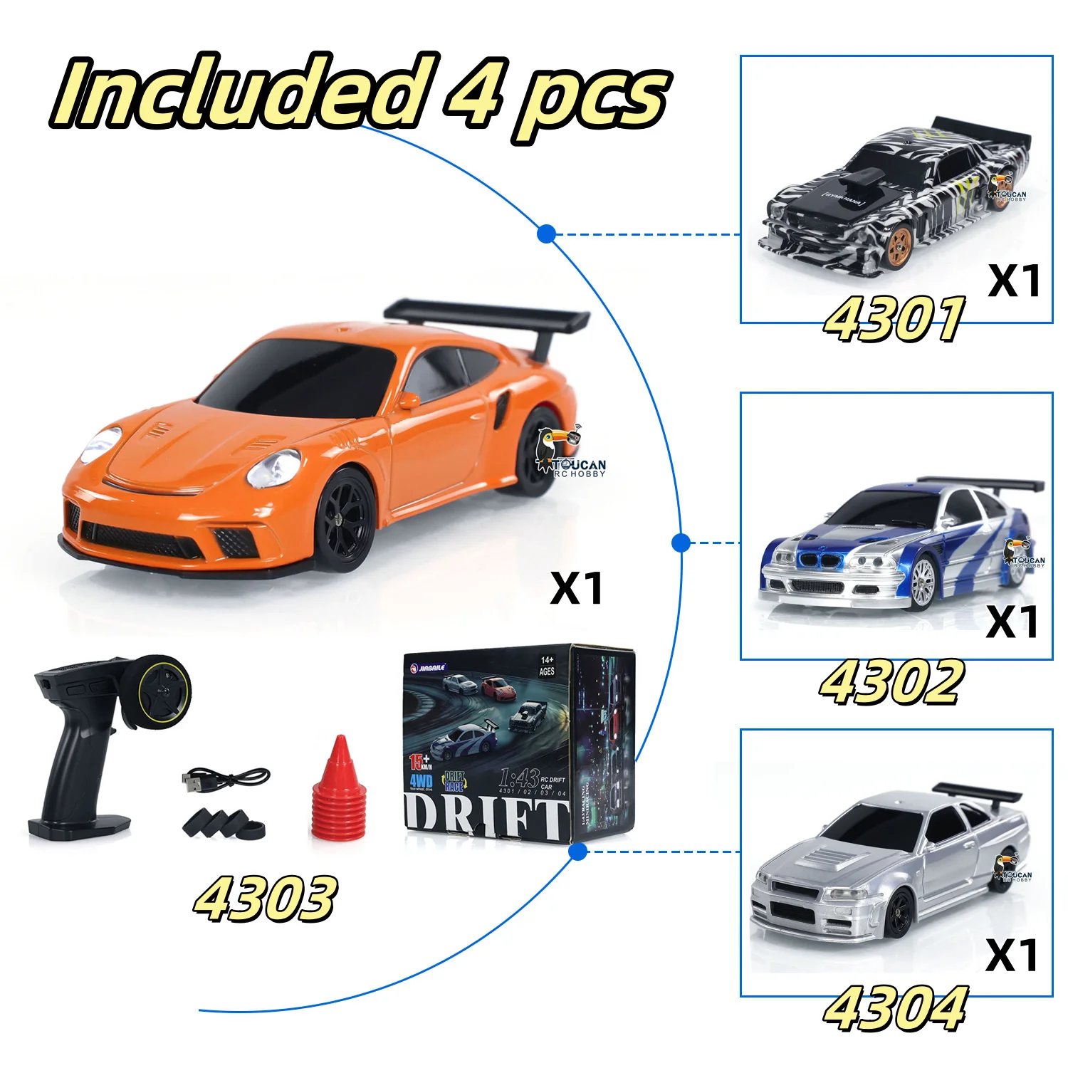 4PCS 1/43 RC Car US Stock RTR RC Speed Car 4WD Radio Control Mini Racing RC Drift Car Высокоскоростная модель в подарок для мальчиков RC Toys
4PCS 1/43 RC Car US Stock RTR RC Speed Car 4WD Radio Control Mini Racing RC Drift Car Высокоскоростная модель в подарок для мальчиков RC Toys