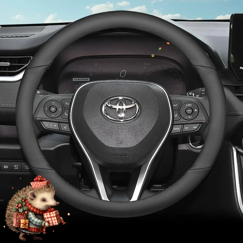 Leather Car Steering Wheel Cover for Toyota Aygo X Camry Yaris Cross Highlander Corolla Cross RAV4 2025 2026 Accessories
Leather Car Steering Wheel Cover for Toyota Aygo X Camry Yaris Cross Highlander Corolla Cross RAV4 2025 2026 Accessories