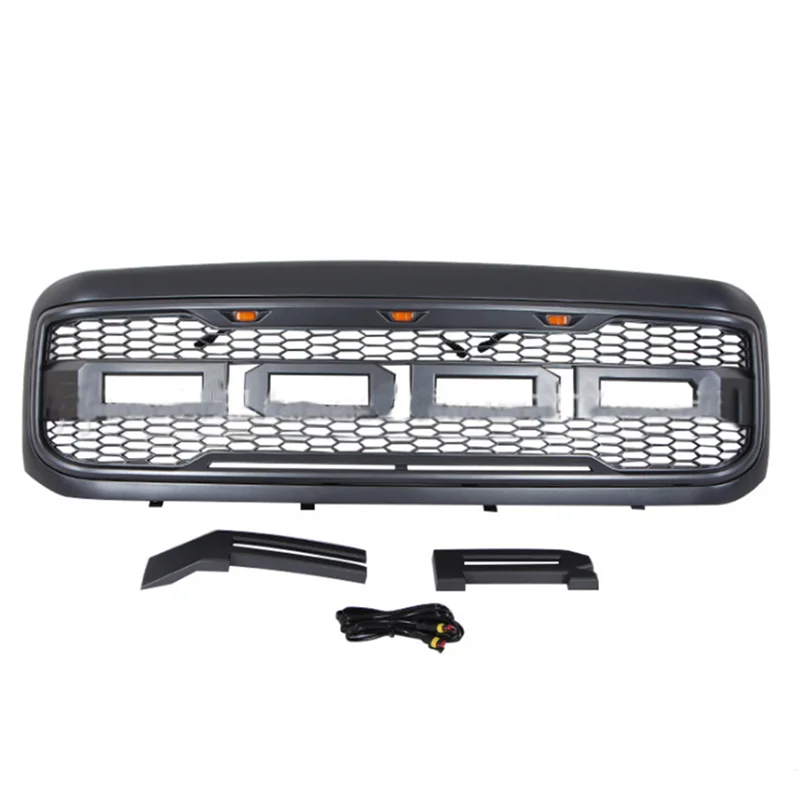 Matte Black Front Grille For Ford F250 F350 1999 2000 2001 2002 2003 2004 Upgrade F-150 Raptor Style Racing Grill with LED Light
Matte Black Front Grille For Ford F250 F350 1999 2000 2001 2002 2003 2004 Upgrade F-150 Raptor Style Racing Grill with LED Light