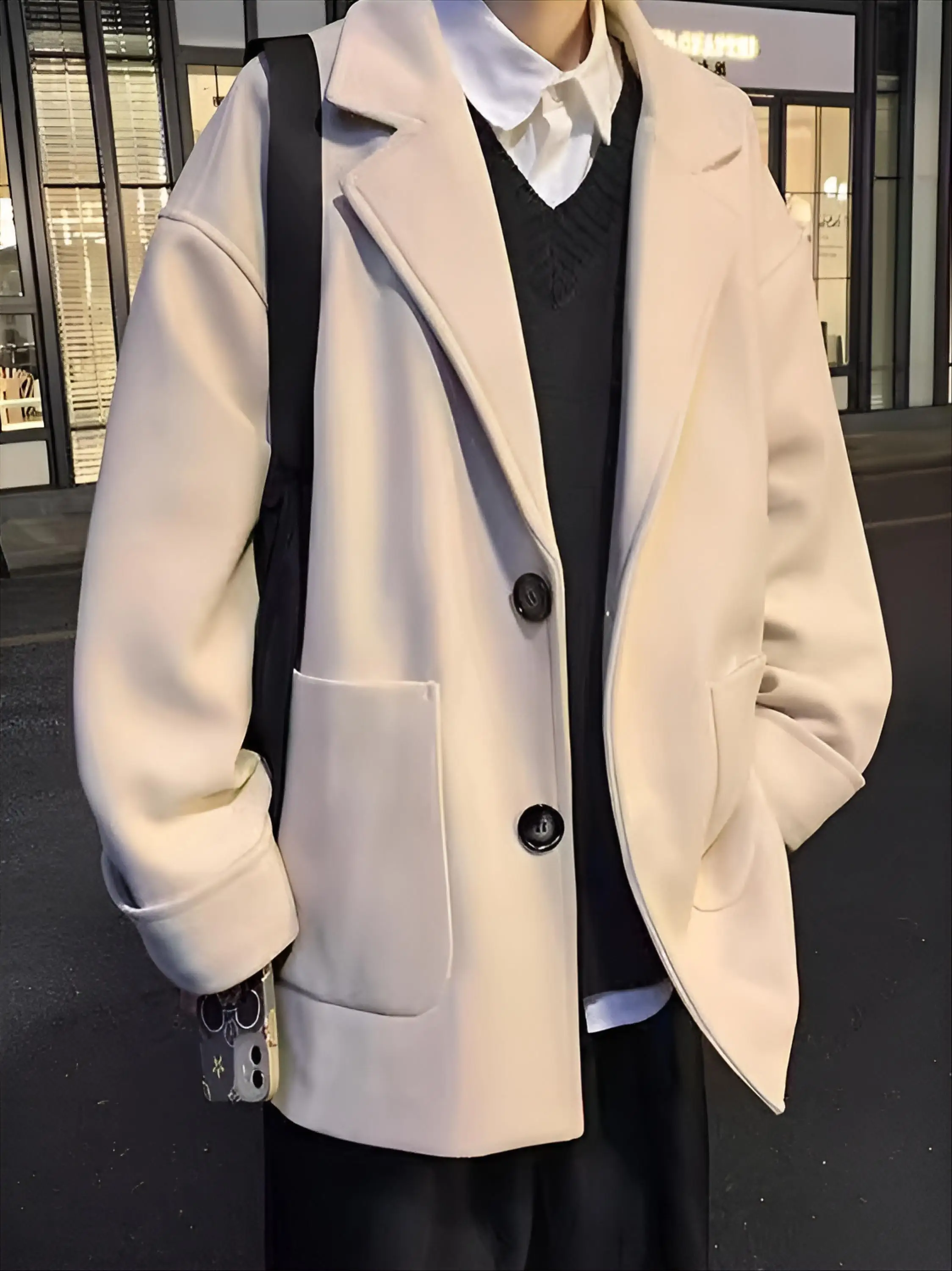 Wool Blend High Quality Coat Mans X-Long Extended Elongated Lengthened Stretched Protracted Prolonged Sustained Continued Warmer
Wool Blend High Quality Coat Mans X-Long Extended Elongated Lengthened Stretched Protracted Prolonged Sustained Continued Warmer