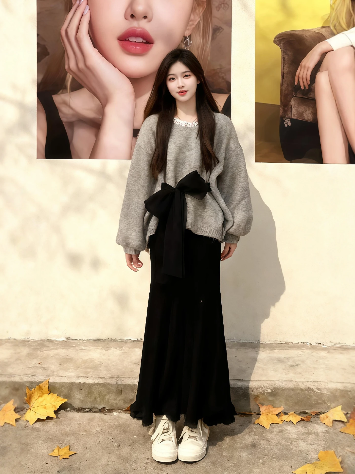 Winter Warm Knitted Sweater Skirt Set Women's plus Size Knot Casual Sle Mid-Thi Non-Fur V-Ne Top High Waist S...
Winter Warm Knitted Sweater Skirt Set Women's plus Size Knot Casual Sle Mid-Thi Non-Fur V-Ne Top High Waist S...