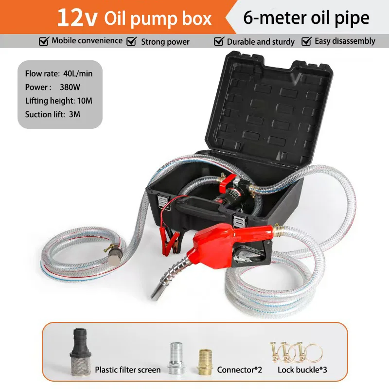 Mobile Oil Pump Tool Kit 12V/24V/220V Fuel Transfer Pump High Flow Portable Diesel Fuel Dispenser Fully Automatic Refuel Machine
Mobile Oil Pump Tool Kit 12V/24V/220V Fuel Transfer Pump High Flow Portable Diesel Fuel Dispenser Fully Automatic Refuel Machine