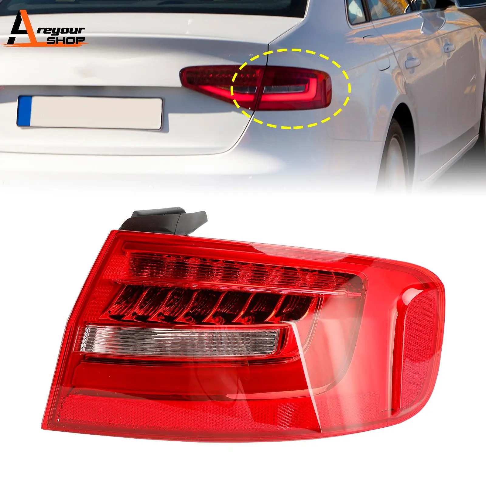 Areyourshop Right Outer Rear Tail Light Lamp 8K5945096AC For Audi A4 B8.5PA 2013 2014 2015 2016
Areyourshop Right Outer Rear Tail Light Lamp 8K5945096AC For Audi A4 B8.5PA 2013 2014 2015 2016