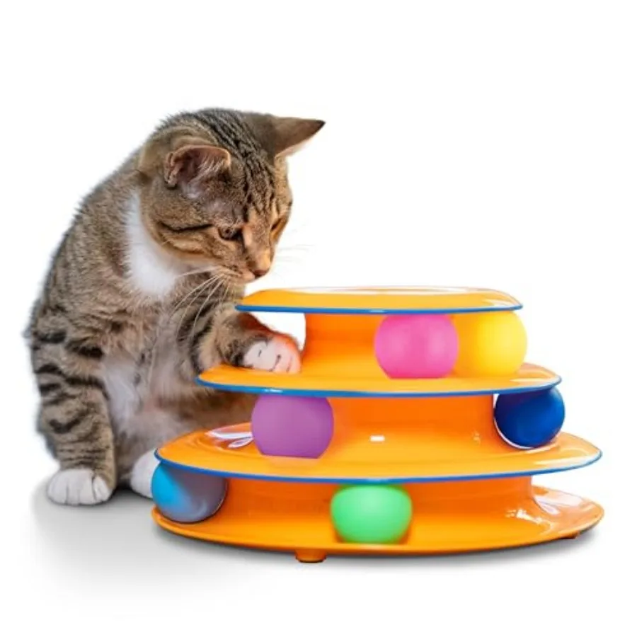Tower of Tracks Cat Toy 3-Level Track Tower with 6 Balls, Interactive Cat Toy for Indoor Enrichment
Tower of Tracks Cat Toy 3-Level Track Tower with 6 Balls, Interactive Cat Toy for Indoor Enrichment