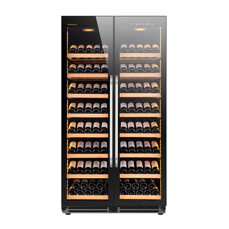 Электрический винный холодильник на 800 л с интеллектуальной системой контроля температуры, стеклянной дверью и двумя зонами охлаждения
Электрический винный холодильник на 800 л с интеллектуальной системой контроля температуры, стеклянной дверью и двумя зонами охлаждения