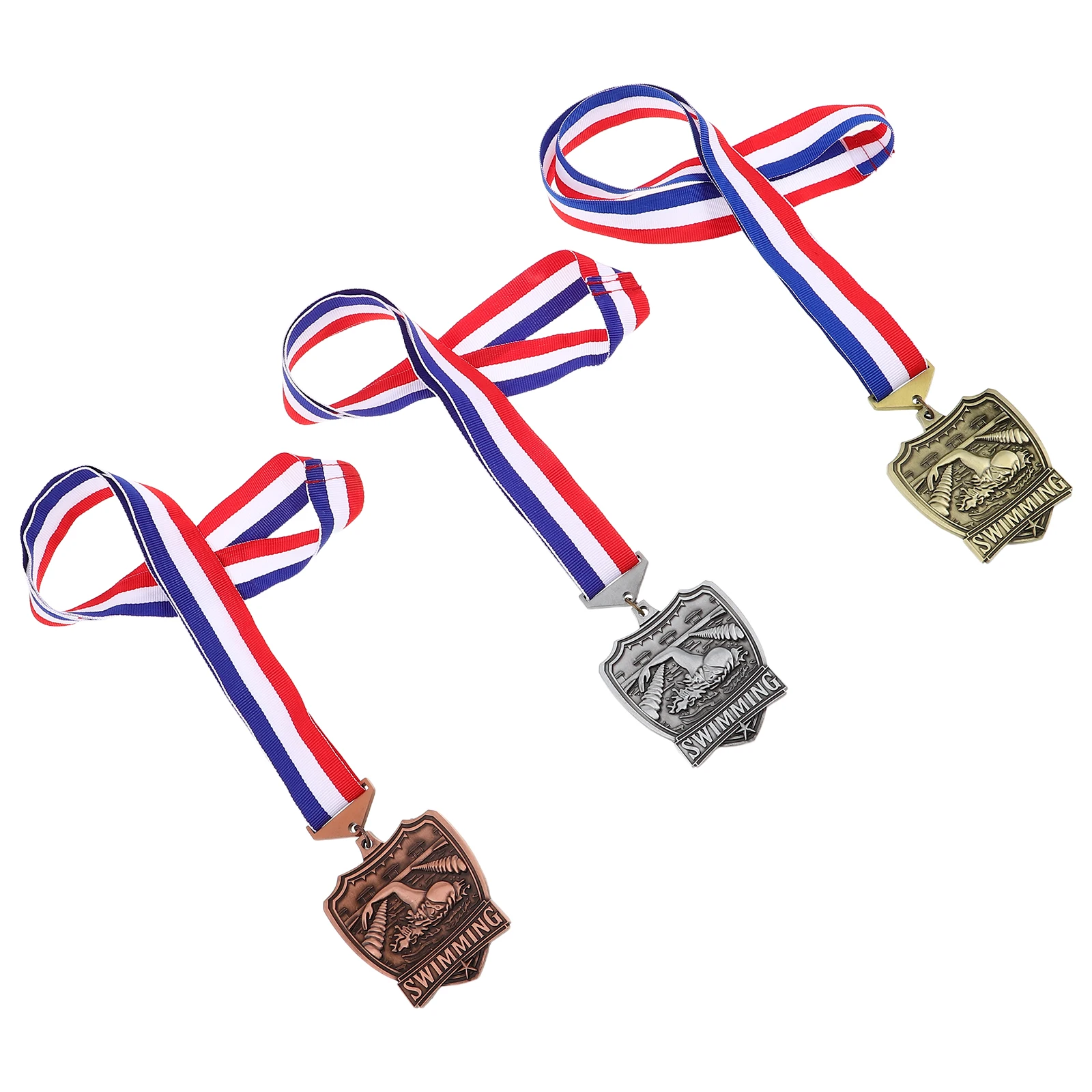 3pcs Swimming Competition Medals Zinc Alloy Durable Reliable Sports Awards Achievement Vintage Charm Tag Design Easy Wear Carry
3pcs Swimming Competition Medals Zinc Alloy Durable Reliable Sports Awards Achievement Vintage Charm Tag Design Easy Wear Carry