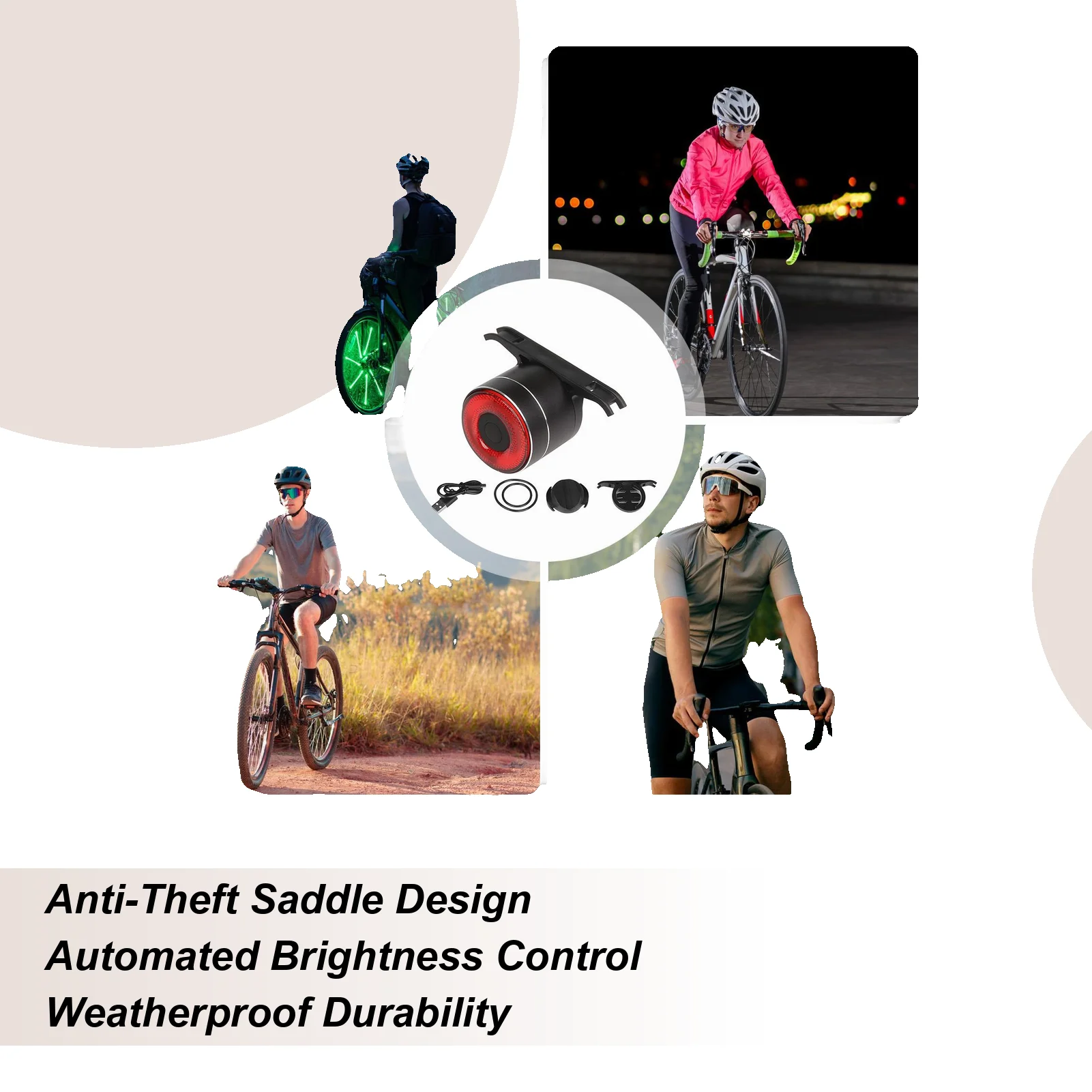 Bike Rear Light Smart Brake Sensing Light Bicycle Tail Light IPX5 Waterproof LED Charging Taillight Cycling Accessories
Bike Rear Light Smart Brake Sensing Light Bicycle Tail Light IPX5 Waterproof LED Charging Taillight Cycling Accessories