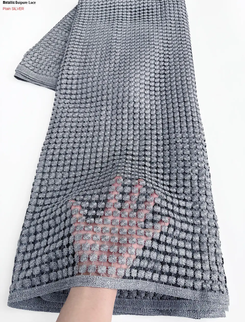 Plain Silver Gold Metallic Guipure Lace 3D Appliques Cord Fabric 2025 Asia Middle East African Sewing Embroidered Clothing
Plain Silver Gold Metallic Guipure Lace 3D Appliques Cord Fabric 2025 Asia Middle East African Sewing Embroidered Clothing
