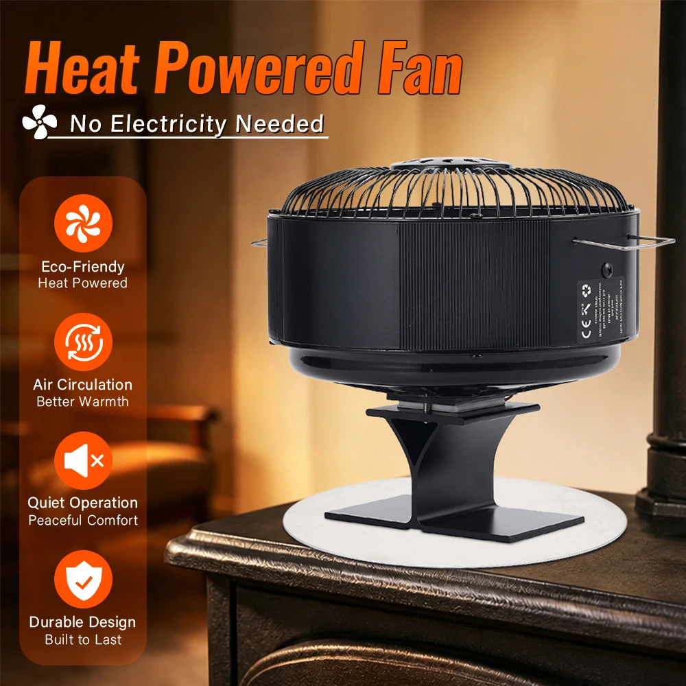 5 Blades Stove Fan Heat Actuated Fireplace Fan Low Noise Anodized Aluminum Log Burner Balanced Heat Circulation Indoor Heater
5 Blades Stove Fan Heat Actuated Fireplace Fan Low Noise Anodized Aluminum Log Burner Balanced Heat Circulation Indoor Heater