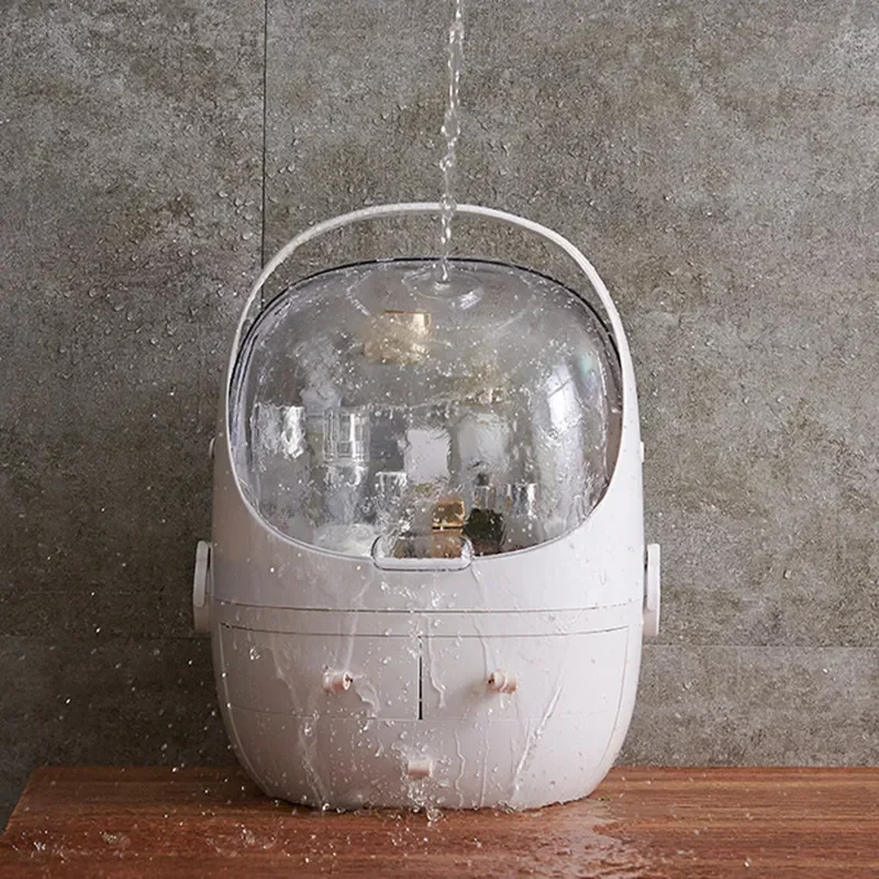 Женская коробка для хранения косметики в ванной, водонепроницаемая и пыленепроницаемая, большой органайзер для макияжа, ящик для хранения ювелирных изделий для ухода за кожей
Женская коробка для хранения косметики в ванной, водонепроницаемая и пыленепроницаемая, большой органайзер для макияжа, ящик для хранения ювелирных изделий для ухода за кожей