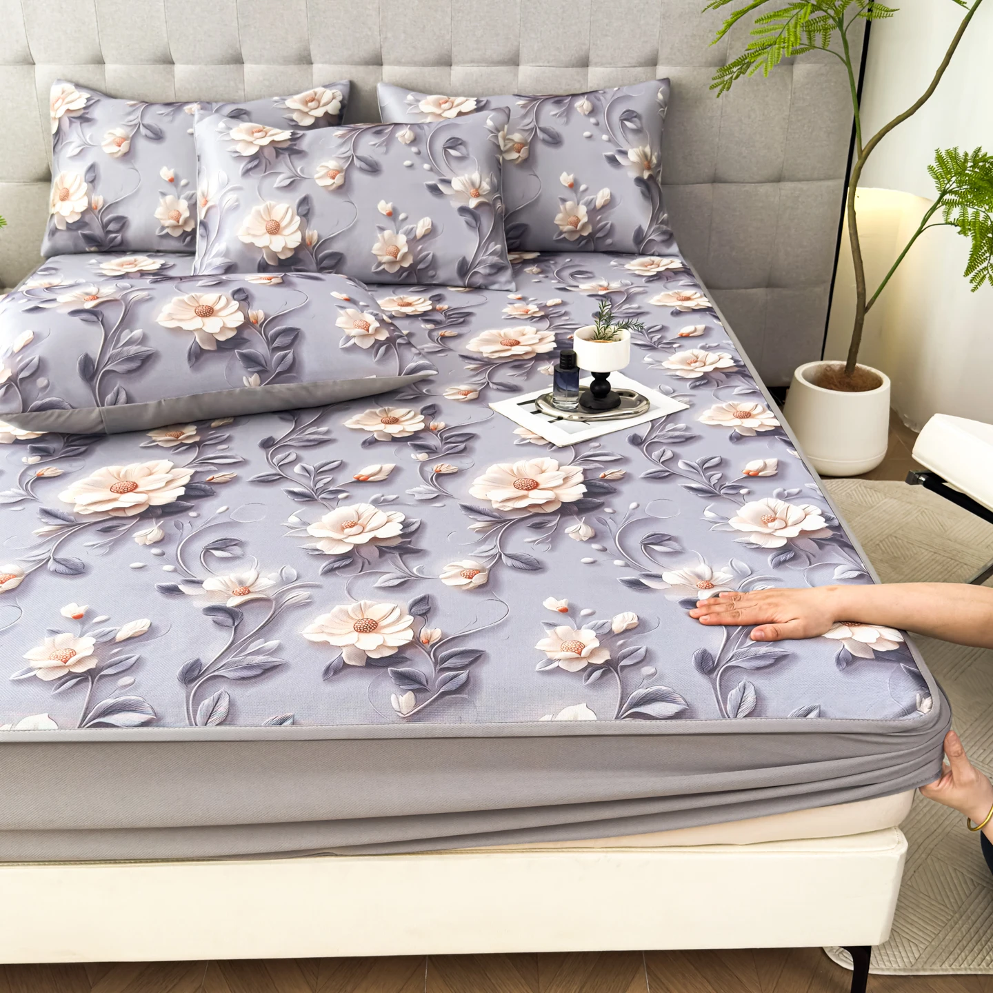 3pcs Ice Cooling Mattress Cover Flower Printed Bedspread Bed Mat cubre colchón Single/Queen/King Size Bed Linen 매트리스 커버
3pcs Ice Cooling Mattress Cover Flower Printed Bedspread Bed Mat cubre colchón Single/Queen/King Size Bed Linen 매트리스 커버