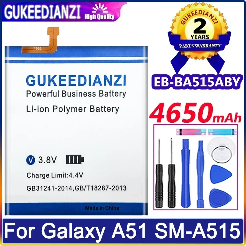For SAMSUNG 4650mAh Mobile Phone Batteries For Samsung Galaxy A51 SM-A515 SM-A515F/DSM Cell Phone Smartphones Portable Battery
For SAMSUNG 4650mAh Mobile Phone Batteries For Samsung Galaxy A51 SM-A515 SM-A515F/DSM Cell Phone Smartphones Portable Battery