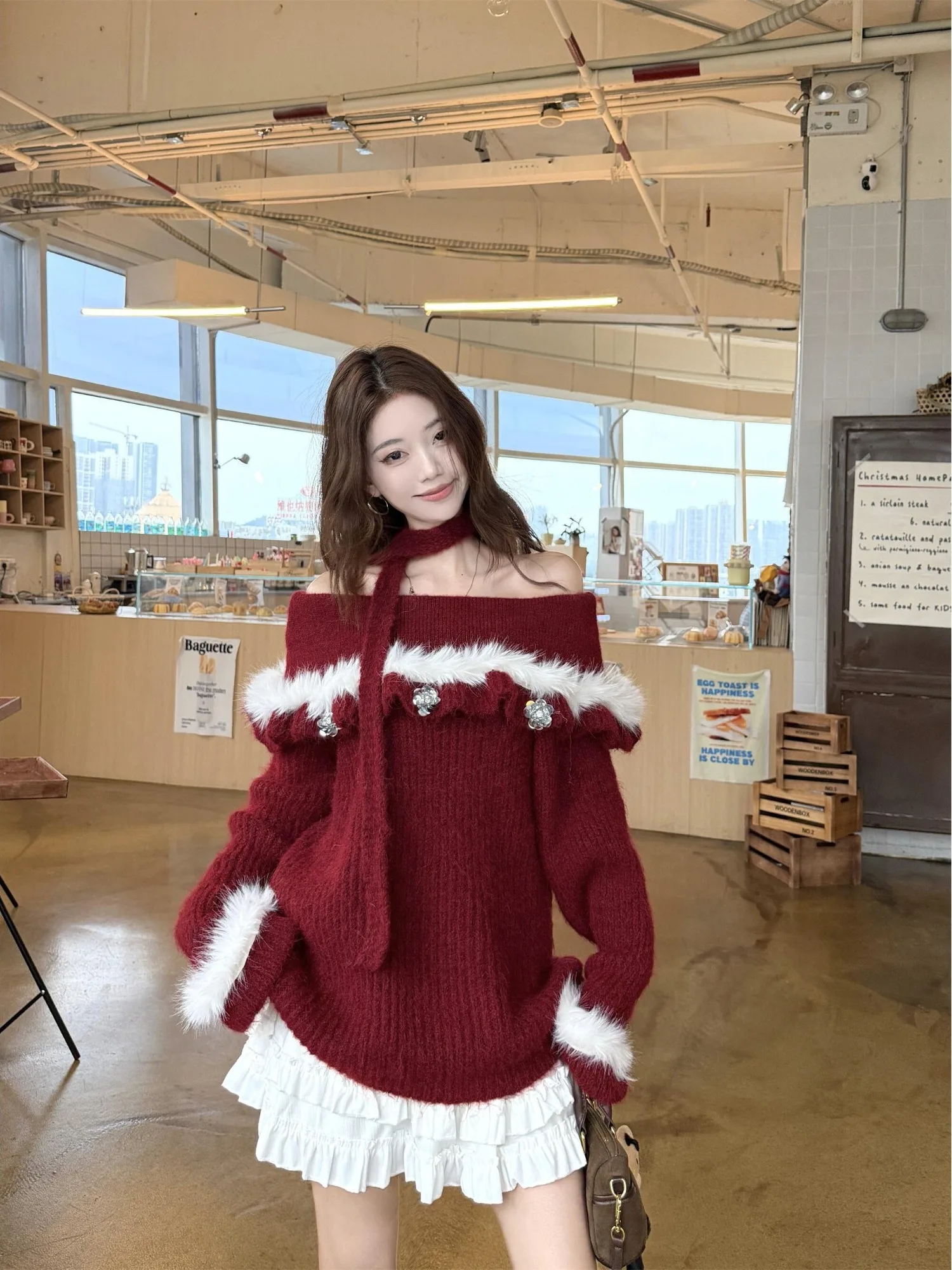 Elegant Red Knitted Sweater Women's Spring 2026 New One Shoulder Vintage Loose Slimming Long Sleeve Top for New Year
Elegant Red Knitted Sweater Women's Spring 2026 New One Shoulder Vintage Loose Slimming Long Sleeve Top for New Year