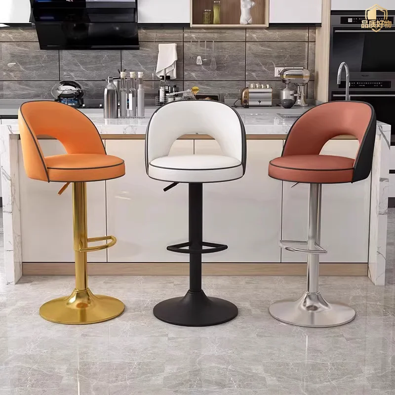 Gray Leather Barstools Metal Aluminum Adjustable Minimalist Designer Barstools Relaxing Comfortable Taburete Alto Home Furniture
Gray Leather Barstools Metal Aluminum Adjustable Minimalist Designer Barstools Relaxing Comfortable Taburete Alto Home Furniture