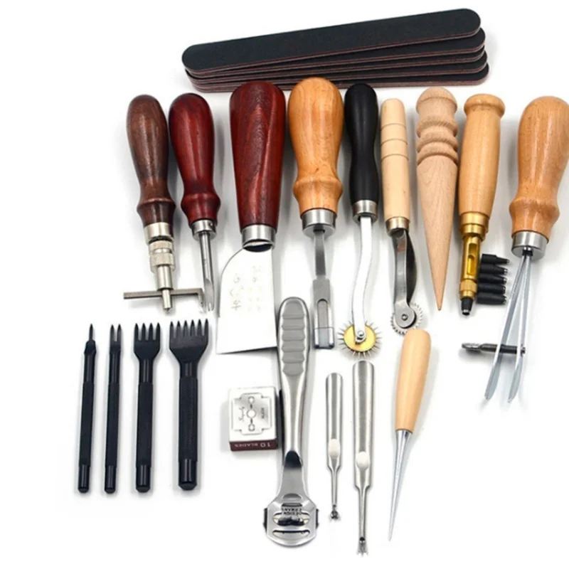 19pcs/Set Leather Craft Punch Tools Leathercraft Stitching Carving DIY Handmade Groover
19pcs/Set Leather Craft Punch Tools Leathercraft Stitching Carving DIY Handmade Groover