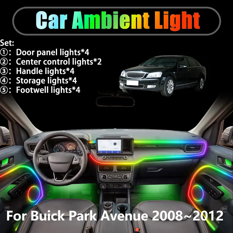 For Buick Park Avenue 2008~2012 MK3 2/18 in 1 Car ambient lighting Led trunk interior led lights USB RGB Ensemble Streamer Parts
For Buick Park Avenue 2008~2012 MK3 2/18 in 1 Car ambient lighting Led trunk interior led lights USB RGB Ensemble Streamer Parts