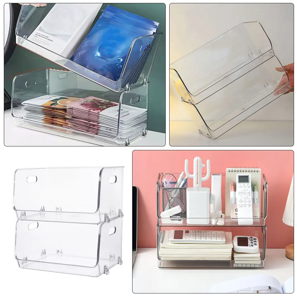 2 Pcs Layer Transparent Makeup Storage Rack Desk ganizer Tabletop Container Home Sundries Home Sundries Storage Case Holder 
2 Pcs Layer Transparent Makeup Storage Rack Desk ganizer Tabletop Container Home Sundries Home Sundries Storage Case Holder