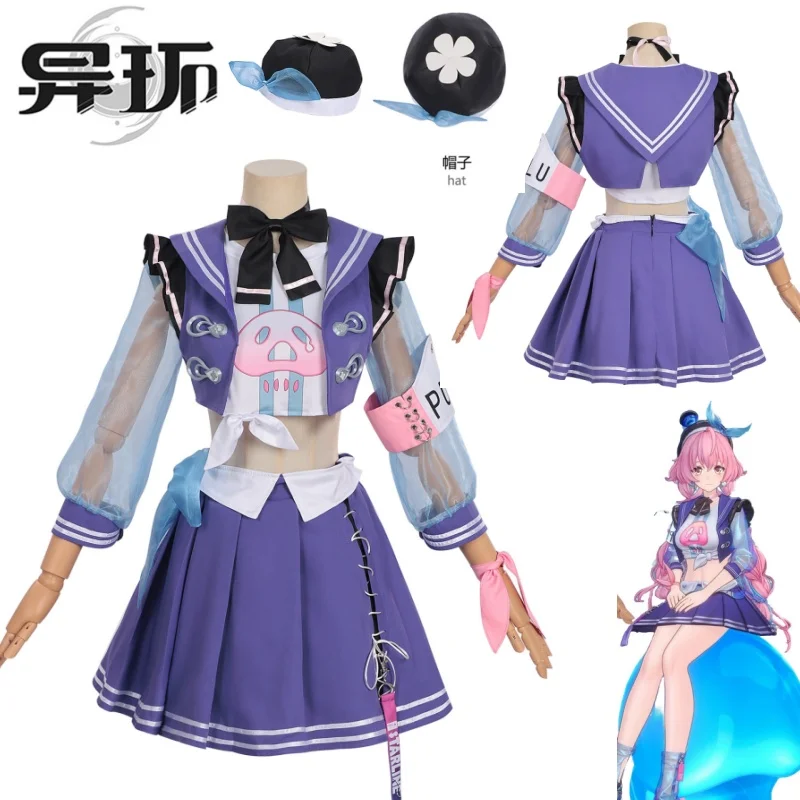 Hai Yue Cosplay Costume Game Neverness To Everness Cos Suit Cute Purple Set with Sailor Collar Lace-Up Skirt Comic Con Roleplay
Hai Yue Cosplay Costume Game Neverness To Everness Cos Suit Cute Purple Set with Sailor Collar Lace-Up Skirt Comic Con Roleplay