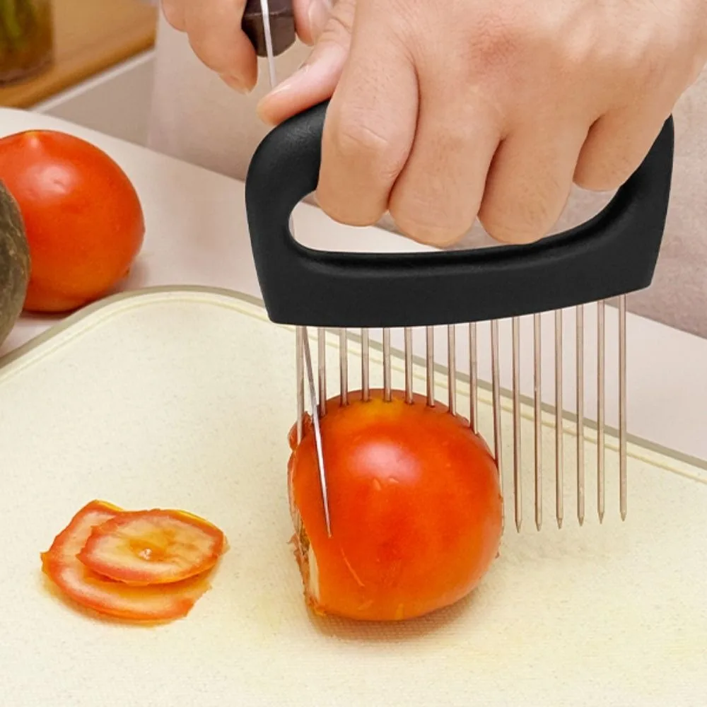 Stainless Steel Needle Onion Cutter Holder Non-slip Handle Efficientive Vegetables Cutting Fork Professional Rustproof
Stainless Steel Needle Onion Cutter Holder Non-slip Handle Efficientive Vegetables Cutting Fork Professional Rustproof